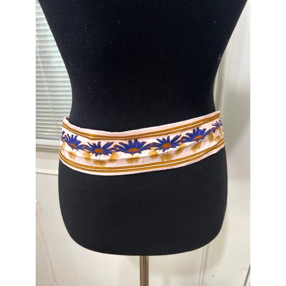 Farm Rio Beaded Fabric Tropical Belt - Picture 3 of 5